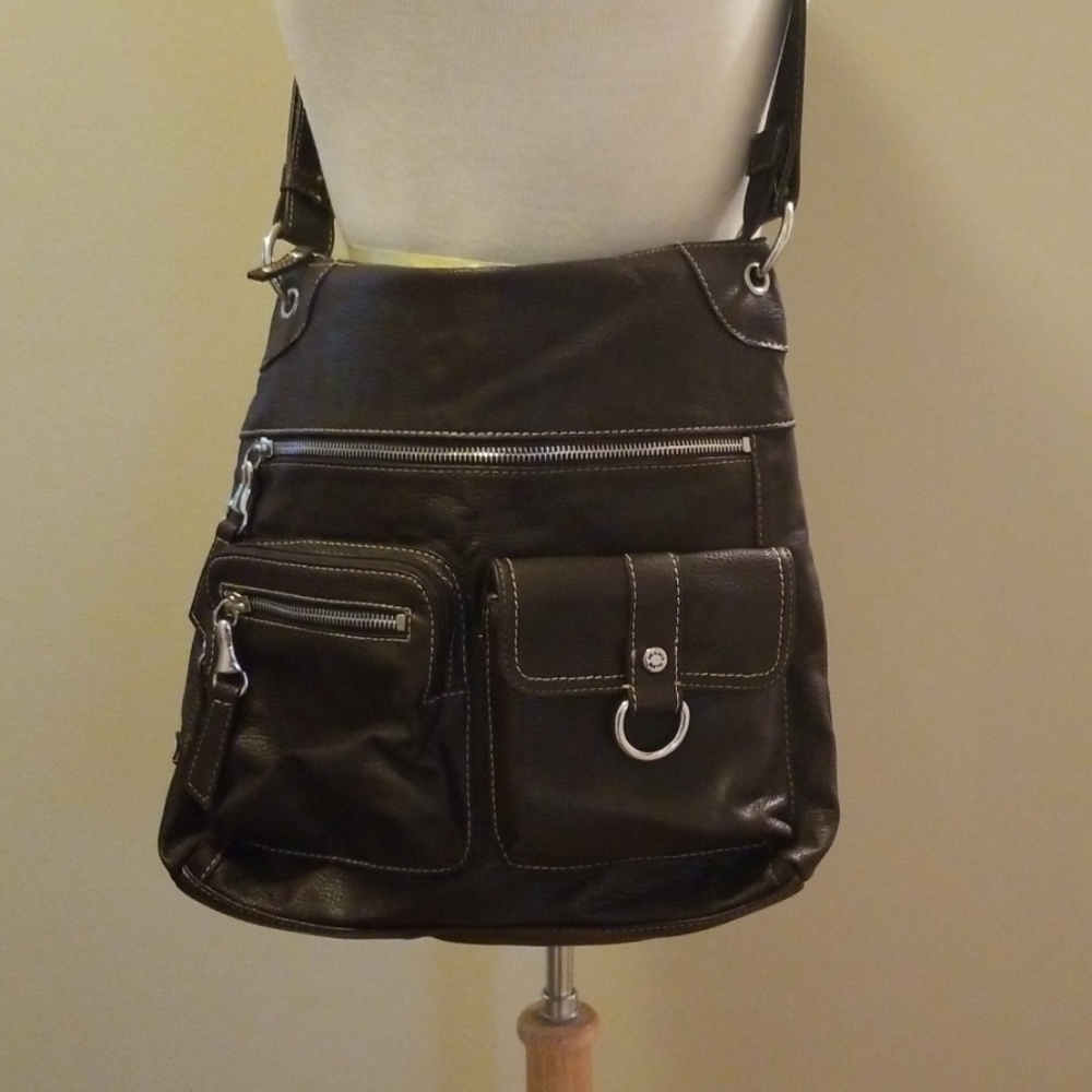 NWOT Brown Crossbody with Cloth Wallet